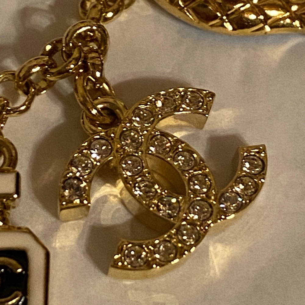 New authentic Chanel Gold and Blue Charm Bracelet - Picture 9 of 15